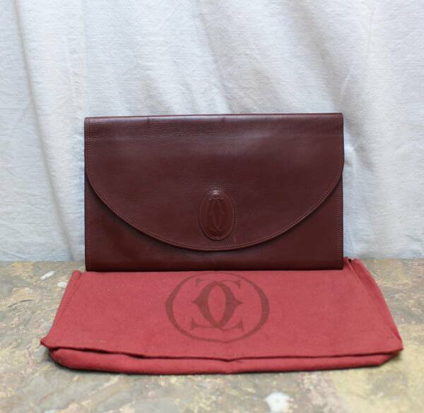 OLD Cartier MUST LINE LEATHER CLUTCH BAG/オールドカルティエマストラインレザークラッチバッグ