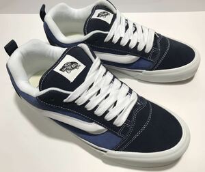 美品!! VANS バンズ KNU SKOOL SUEDE NAVY ニュースクール スエード ネイビー x 白 US 11 / 29cm スケート スニーカー