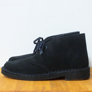 CLARKS US5.5 E 23cm デザートブーツ 黒 スエード チャッカブーツ クラークス