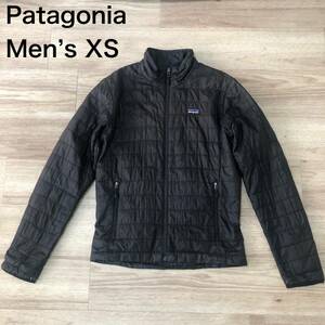 【送料無料】傷汚れ難ありPatagonia ジップアップ中綿ジャケット黒　メンズXSサイズ　パタゴニアアウトドア登山ダウンジャケットアウター