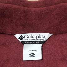 【送料無料】Columbiaジップアップフリースジャケット　ワインレッド　レディースXLサイズ　コロンビアアウトドア登山_画像10