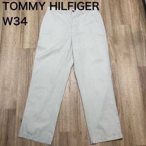 【送料無料】TOMMY HILFIGERチノパンスラックス メンズW34 トミーヒルフィガー