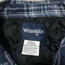 【送料無料】Wrangler キルティング裏地ネルシャツジャケット　ネイビーチェック柄　メンズXLTサイズ　ラングラー長袖シャツ_画像10