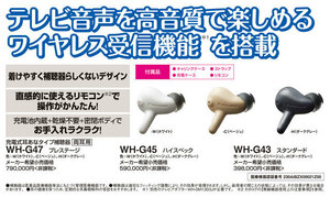 定価398000円 最新 美品 パナソニック　両耳　WH-G43 充電式 補聴器 2023年購入　panasonic WH-G47 WH-G45 をお求めの方にも