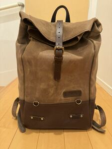 TRIPMACHINE トリップマシン BACKPACK PANNIER - CLASSIC ROLL TOP バックパックレザー リュックサック カラー タバコ