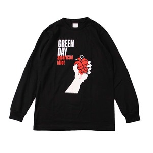 w1●新品 黒 Mサイズ●グリーンデイ GREEN DAY 長袖Tシャツ ロンT//バンドTシャツ ロックTシャツ パンク メタル