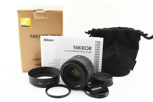 美品 NIKON AF-S NIKKOR 35mm F/1.8 G DX レンズ HB-46 フード 箱 ケース付き ニコン 909