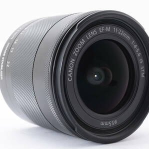 美品 Canon EF-M 11-22mm f/4.0-5.6 STM IS Ultra 広角レンズ キヤノン448の画像3