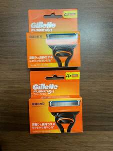 【未使用】Gillette FUSION ジレット フュージョン ５＋1 替刃4コ × 2点