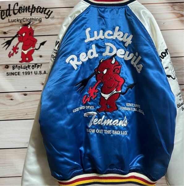 テッドマン TEDMAN リバーシブルスカジャン LUCKY RED DEVIL