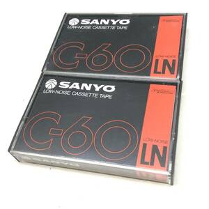 ♪送料一律185円 SANYO サンヨー C-60 ローノイズ カセットテープ 2点セット 記録媒体 オーディオ機器 現状品♪K22183