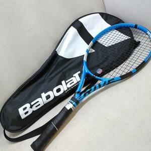 ◇ Babolat バボラ ピュアドライブ Pure Drive LITE テニスラケット カバー付き ブルー×ホワイト 美品/現状品 ◇ K90658