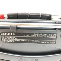 ★aiwa アイワ AM/FM STEREO ラジオ ステレオ CS-P5 録音 AM/FM 音楽機器 ジャンク品 ★C00827_画像3