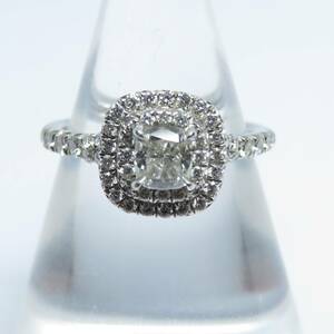  Tiffany so rest diamond ring PT950 0.31ct 47 number 3.7g