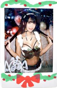 【激カワ】【クリスマスデコチェキ】#2i2 天羽希純 直筆サイン入りチェキ 緑のサンタ衣装