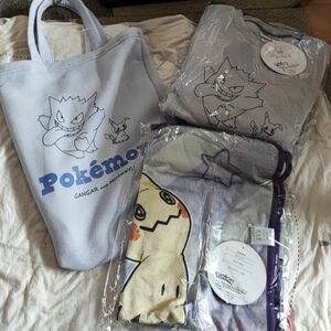 ポケモン ゲンガー ミミッキュ トートバッグ ひざ掛け ルームウェアセット