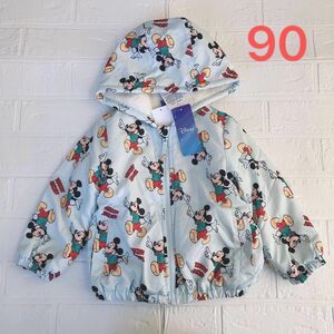 ミッキーマウス　裏ボア　パーカー　90 ディズニー　ベビー服