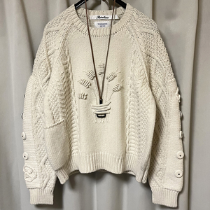 新品 未着用 SUNSEA サンシー Midorikawa ミドリカワ TWONESS PUB SWEATER2 パブセーター2 20AW ニット サイズ2 コラボ レア 立体