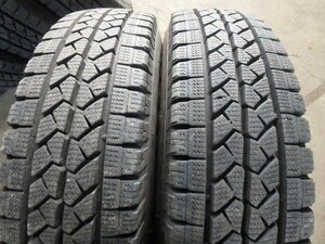 C20 バリ溝 送料無料【165/80R14 97/95(8PR)】ブリヂストン VL1 スタッドレス 2本 2021年製 約8.5分山