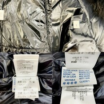 MONCLER ダウンジャケット ショート丈 ファー付き ブルゾン 防寒 レディース サイズ1 ブラック モンクレール アウター DL9974■_画像9