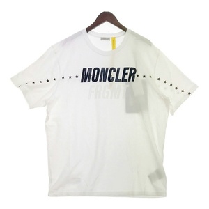 MONCLER FRAGMENT MAGLIA T-SHIRT ロゴプリント Tシャツ 半袖カットソー 未使用 タグ有り XL モンクレール フラグメント トップス DM9975■