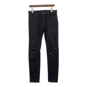  мой n Denim S.SLIM STR 5POCKET KST 1708-1004-91-302 тонкий черный Denim джинсы повреждение обработка сделано в Японии MINEDENIM брюки DM9403#