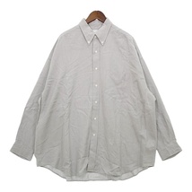 グラフペーパー Linen Cupro Oversized B.D. Shirt GM231-50067 オーバーサイズ シャツ ボタンダウン Graphpaper トップス DM9833■_画像1