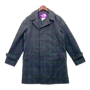 ノースフェイスパープルレーベル チェック ステンカラーコート 裏地キルティング Sサイズ THE NORTH FACE PURPLE LABEL アウター DM10164■