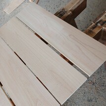 B-1462【66×14.7～16×1.5cm】国産ひのき　板　5枚セット　テーブル　棚板　看板　一枚板　無垢材　桧　檜　DIY_画像4
