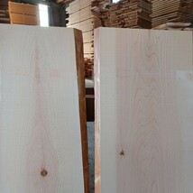 C-1585 　国産ひのき　耳付節板　2枚セット　テーブル　棚板　看板　一枚板　無垢材　桧　檜　DIY_画像3