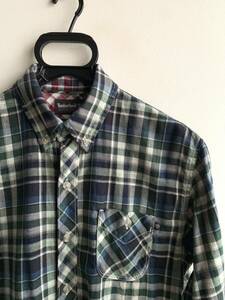 【美品】Timberland シャツ メンズ XS チェック 綿90% 羊毛10% ボタンダウン ティンバーランド
