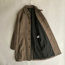 A.P.C. アーペーセー バルカラー コート ウール ヘリンボーン ステンカラー 比翼仕立て アウター ブリティッシュ モカ系 size S sk_画像9