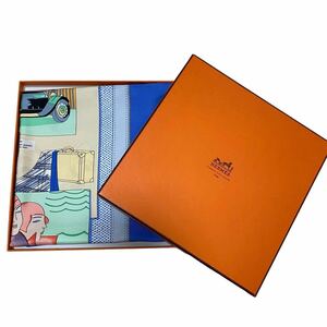 1円 未使用品 エルメス カレ90 大判 スカーフ シルク HERMES 自動車の快適 L'elegance et Le Confort en