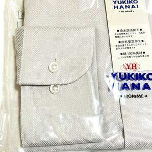 【新品】メンズ 長袖 ワイシャツ Yシャツ シャツ ドレスシャツ 【556】YUKIKO HANAI 形態安定加工 撥水防汚加工 38 82の画像3