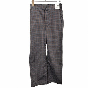 リーバイス プレミアム 【新品】 MATH CLUB SLACKS パンツ チェック ポリ×レーヨン SS XS ブラウン×ネイビー メンズ(レディース？)