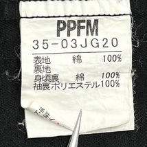 ペイトンプレイスフォーメン ピーピーエフエム PPFM 少し薄手 ジャケット 背抜き裏地 ダブル ボタン留め 無地 綿100% M ブラック 黒 メンズ_画像6