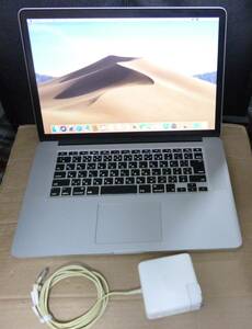 ★中古 ジャンク扱★Apple MacBook Pro Retina 15インチ (Mid 2015) Core i7 - 2.2GHz/16GB/256GB/macOS Mojave/充放電102回