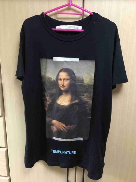 国内正規 未使用 18SS OFF-WHITE c/o VIRGIL ABLOH オフホワイト DIAG MONALISA ARROWS TEE モナリザ Tシャツ 黒 XS OMAA002S180010121001