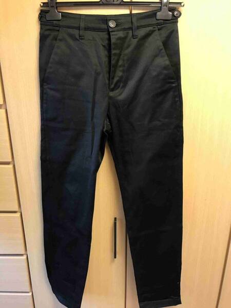 正規 18SS SAINT LAURENT PARIS サンローラン パリ Hedi Slimane エディスリマン 期 コットン チノ ストレッチ パンツ 黒 29 484658 Y812K