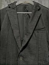  VADEL【GJ001】heavy jersey with silver button cut notched lapel jacket バデル ヘビージャージー ジャケット akm jun hashimoto_画像3
