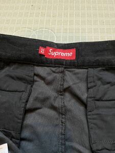 SUPREME シュプリーム コーデュロイパンツ　黒　W32 程度良好　