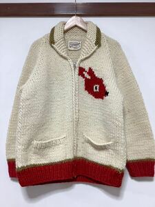 ふ1236 STANDARD KNIT WEAR スタンダードニットウエア ジップアップカウチンセーター バンビ オートミール 