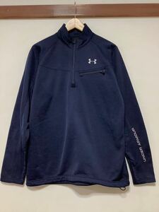 や1218 UNDER ARMOUR アンダーアーマー ハーフジップトラックジャケット ジャージ MD ネイビー 裏起毛