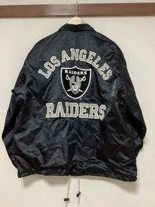 み1287 NFL RAIDERS レイダース STARTER スターター コーチジャケット ナイロンジャケット M ブラック 