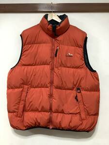 も1289 L.L.Bean OUTDOORS エルエルビーン ダウンベスト ボリュームダウン XL オレンジ リップストップ