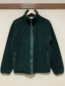 ya1237 USA made L.L.Bean L e ruby n Vintage fleece jacket S dark green lady's 