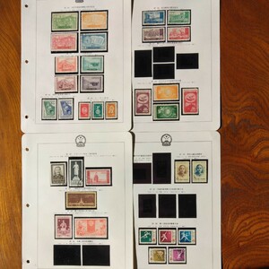 中国 ボストーク 紀12、13、14、15、16、18、27、28、29、38、39、の切手です。12、と27、38の9枚に消印があります。他の25枚は未使用切手