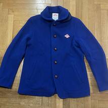 DANTON ダントン ウールモッサ 丸襟シングルジャケット サイズ表記42 ブルー 日本製 中古品 14A-SL-002 株式会社ボーイズ Bishop _画像1