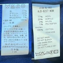 DANTON ダントン ウールモッサ 丸襟シングルジャケット サイズ表記42 ブルー 日本製 中古品 14A-SL-002 株式会社ボーイズ Bishop _画像10