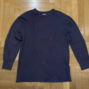 DUBBLEWORKS サーマルロングスリーブTシャツ サイズ表記L(40-42) ネイビー WAREHOUSE コットン100% ハニカム生地 ダブルワークス